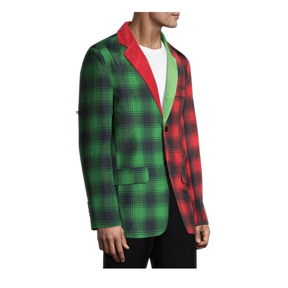 Dec. 25th Mens Holiday Blazer Jacket - Buffalo Split - Size XXL - Picture 4 of 8